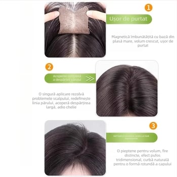 Mei Zhi Zhi GM911/GM9511 Piesă de păr din mătase la temperatură înaltă, drept pentru femei