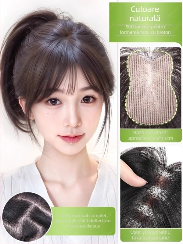 Mei Zhi Zhi GM911/GM9511 Piesă de păr din mătase la temperatură înaltă, drept pentru femei