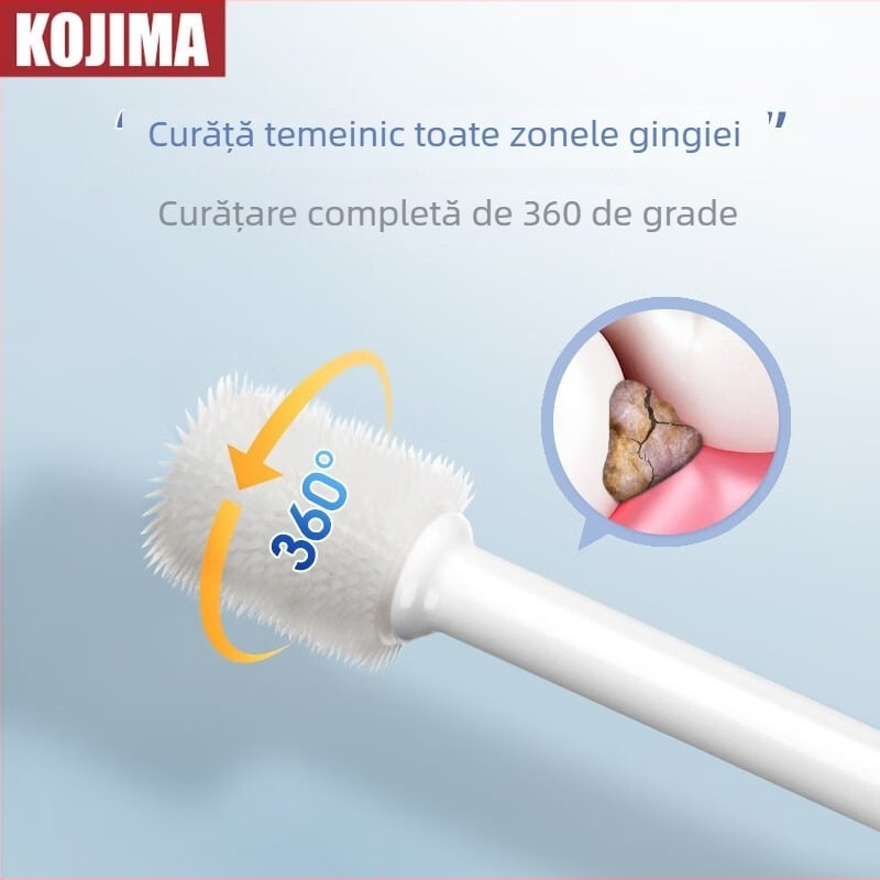 Kit de îngrijire dentară pentru animale de companie: perie deget și șervețele umede pentru pisici și câini (antibacterian, respirație proaspătă, îndepărtarea petelor, controlul tartrului)