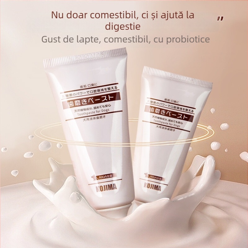 Kit de îngrijire dentară pentru animale de companie: perie deget și șervețele umede pentru pisici și câini (antibacterian, respirație proaspătă, îndepărtarea petelor, controlul tartrului)