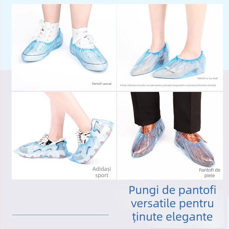 Coveruri pentru pantofi din PE, de unică folosință, groase, anti-praf, pachet 60/100 bucăți