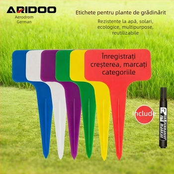 Stâlpi groși pentru etichete de plante – etichete de inserție din plastic PP pentru grădină (Airidun)