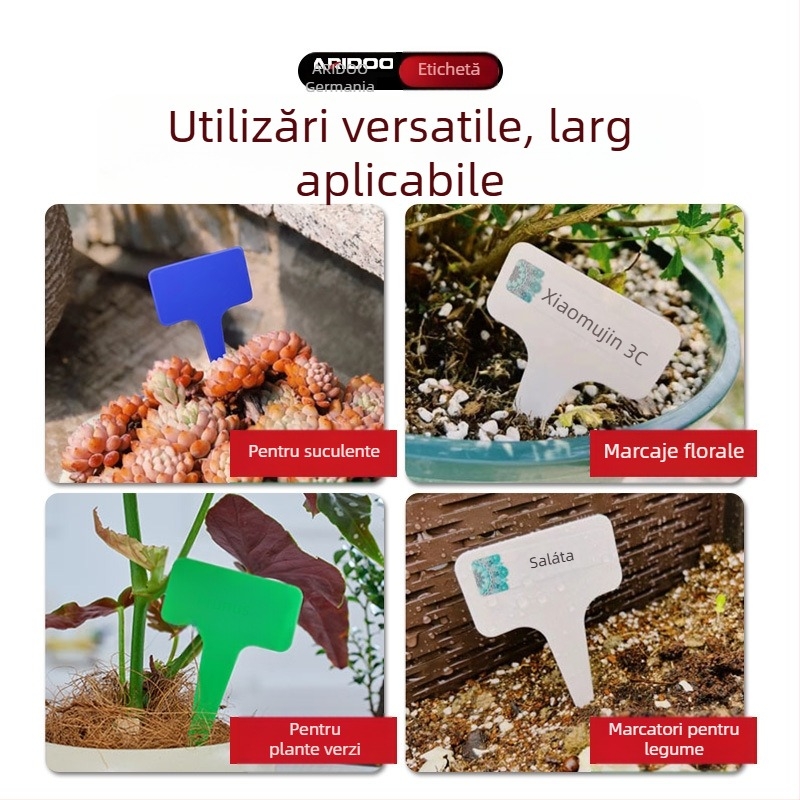 Stâlpi groși pentru etichete de plante – etichete de inserție din plastic PP pentru grădină (Airidun)