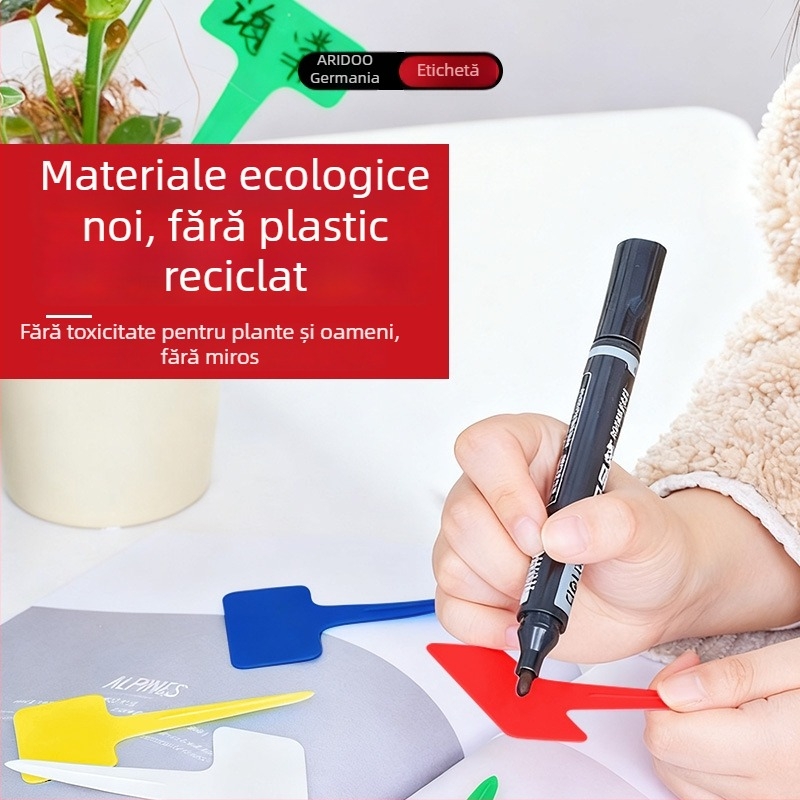 Stâlpi groși pentru etichete de plante – etichete de inserție din plastic PP pentru grădină (Airidun)