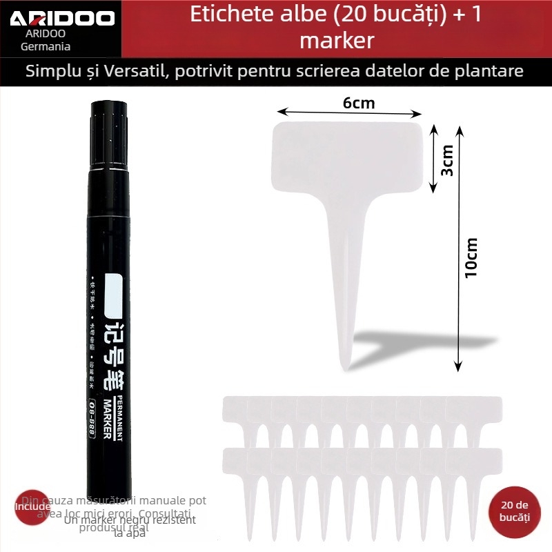 Stâlpi groși pentru etichete de plante – etichete de inserție din plastic PP pentru grădină (Airidun)