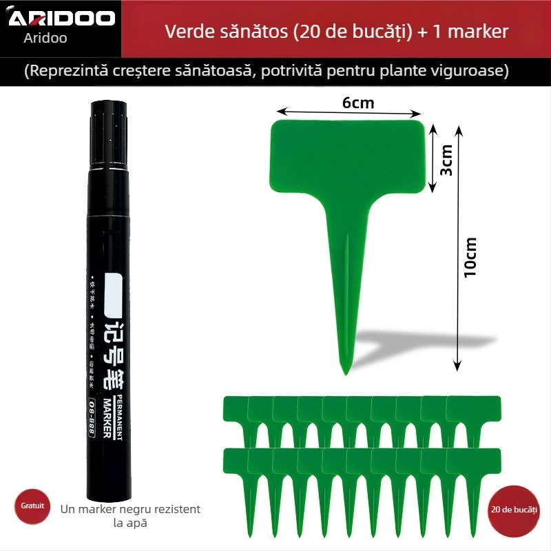 Stâlpi groși pentru etichete de plante – etichete de inserție din plastic PP pentru grădină (Airidun)