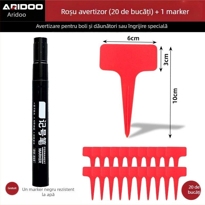 Stâlpi groși pentru etichete de plante – etichete de inserție din plastic PP pentru grădină (Airidun)