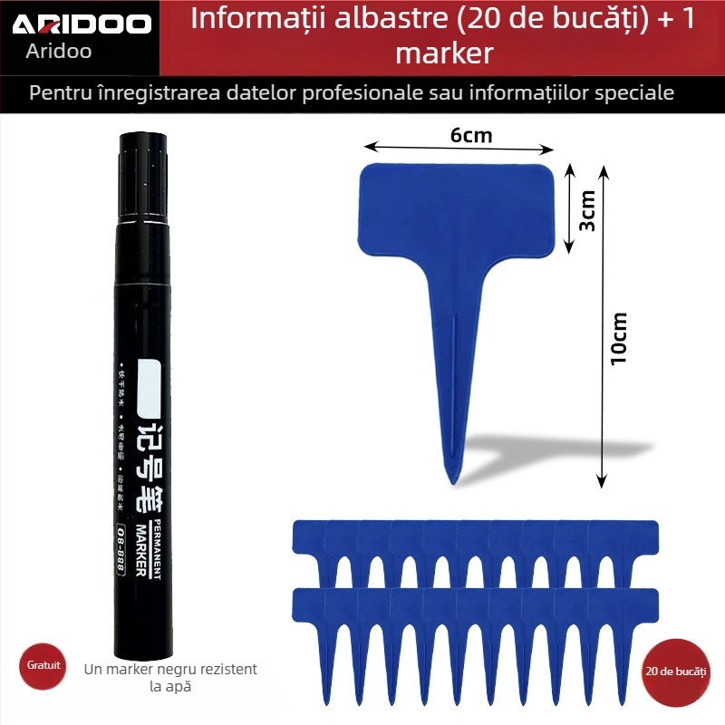 Stâlpi groși pentru etichete de plante – etichete de inserție din plastic PP pentru grădină (Airidun)