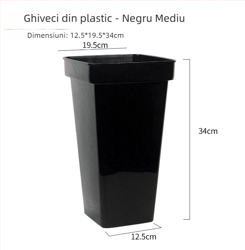 Ghiveci de plastic pentru aranjamente florale, pereți mai groși, rezistent la coroziune, turnare prin injecție, pentru utilizare pe birou