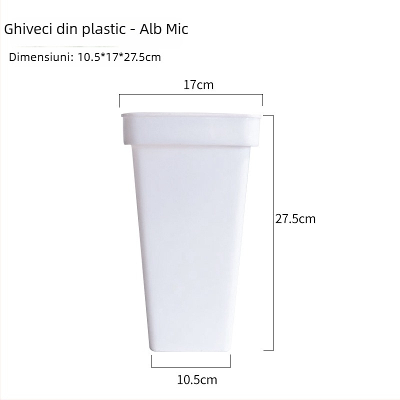 Ghiveci de plastic pentru aranjamente florale, pereți mai groși, rezistent la coroziune, turnare prin injecție, pentru utilizare pe birou