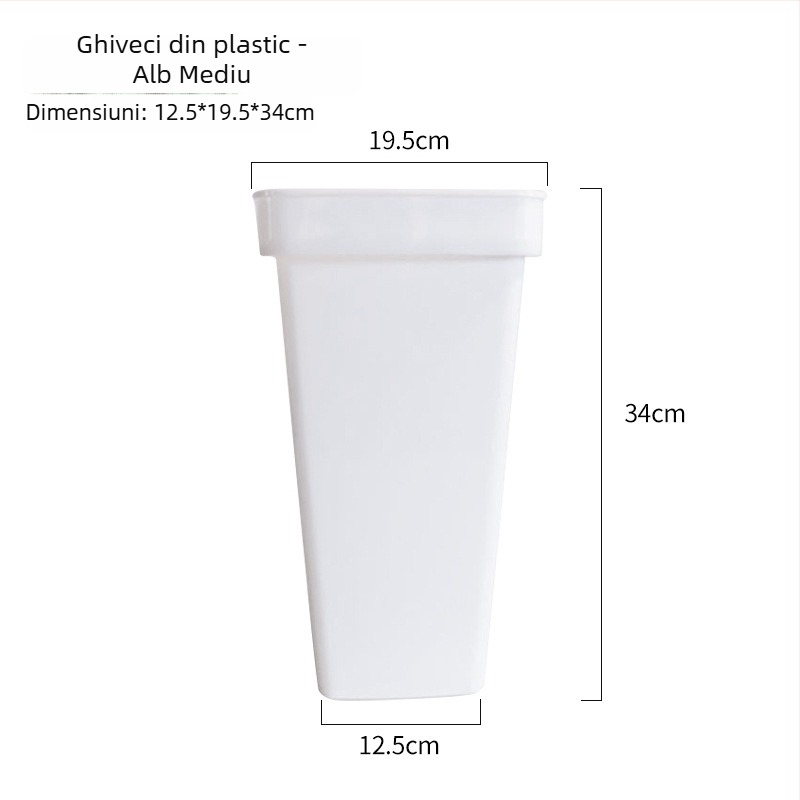 Ghiveci de plastic pentru aranjamente florale, pereți mai groși, rezistent la coroziune, turnare prin injecție, pentru utilizare pe birou