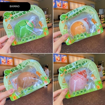 Baimao ABS Figurina de birou animal în stil caricatură pentru relaxare — Proces de imprimare