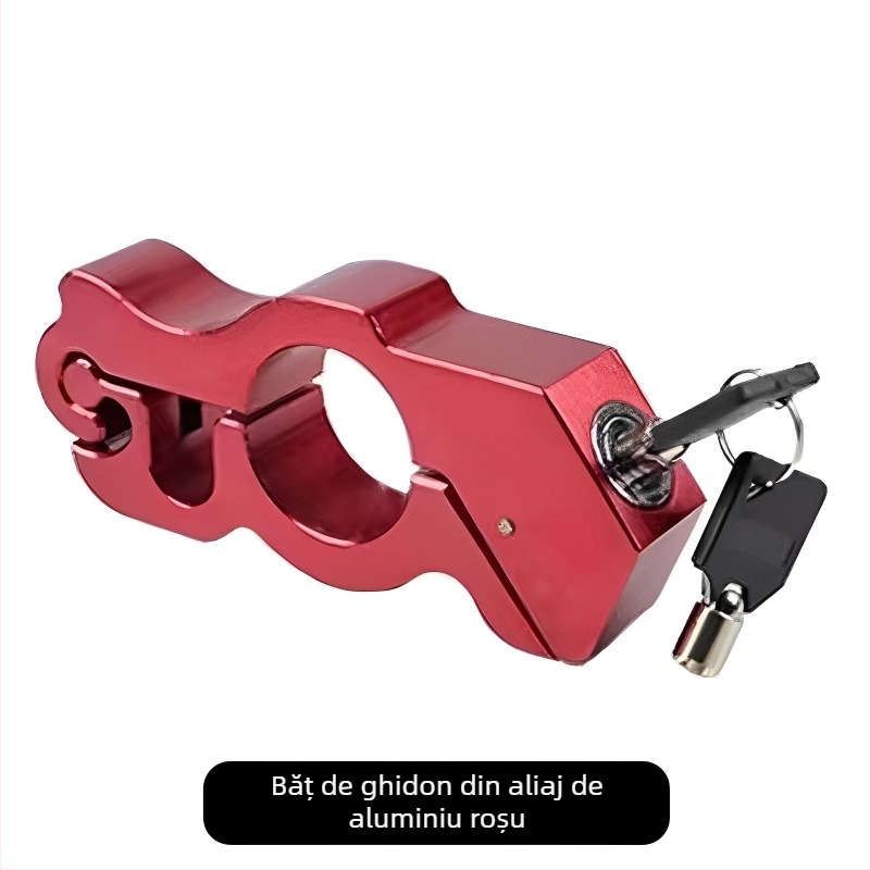 Blocare ghidon din aliaj - Blocare anti-furt portabil din aliaj de aluminiu pentru biciclete electrice, scutere și motociclete - Greutate 395 g