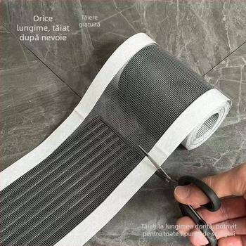 Bandă de filtrare pentru canalizarea de podea, autoadeziv anti-obstrucție, plasă din fibră de sticlă, rolă, 220 buc./cutie