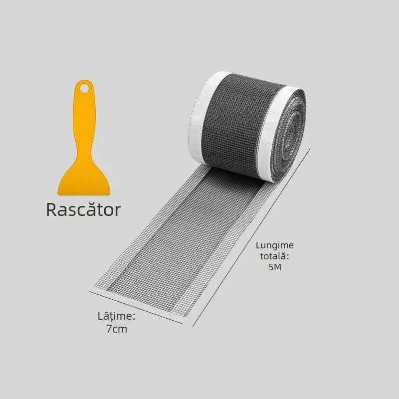 Bandă de filtrare pentru canalizarea de podea, autoadeziv anti-obstrucție, plasă din fibră de sticlă, rolă, 220 buc./cutie