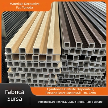 Panou decorativ perete WPC cu plasă – Material: lemn-plastic; Model: Grid; Stil: Pattern, Stil Chinez Nou, Minimalist Modern, Light Luxury; Brand: Fulida; Origine: China