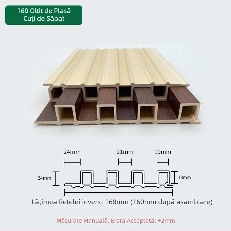 Panou decorativ perete WPC cu plasă – Material: lemn-plastic; Model: Grid; Stil: Pattern, Stil Chinez Nou, Minimalist Modern, Light Luxury; Brand: Fulida; Origine: China