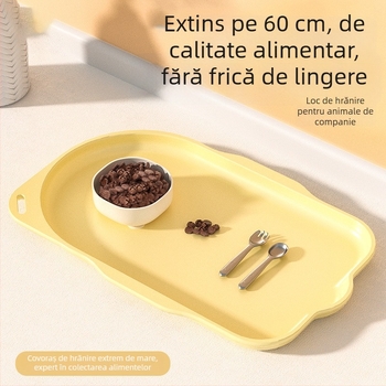 Covoraș de hrănire pentru pisici – placă din plastic pentru hrană, unelte de alimentație pentru animale de companie, 100 bucăți pe cutie