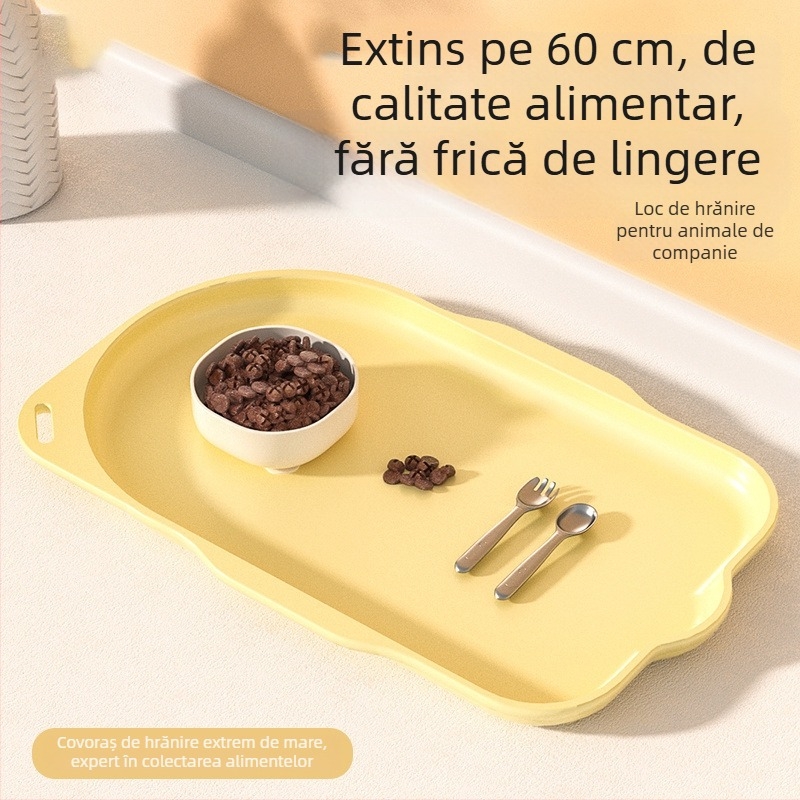 Covoraș de hrănire pentru pisici – placă din plastic pentru hrană, unelte de alimentație pentru animale de companie, 100 bucăți pe cutie