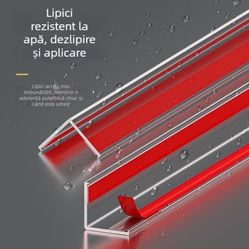 Protecție colț PVC, autoadezivă, profil în formă de L, 3,35 m lungime, pentru marginea plăcilor ceramice