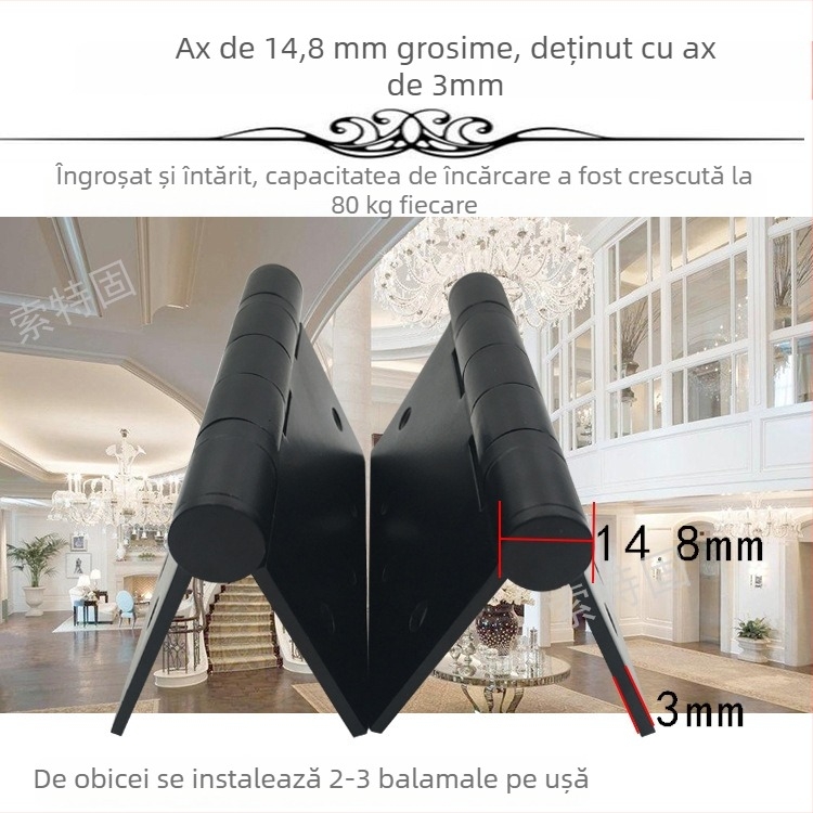 Balama pentru ușă din oțel inoxidabil — stil simplu, finisaj luciu + electroplacare, brand STG, oțel inoxidabil