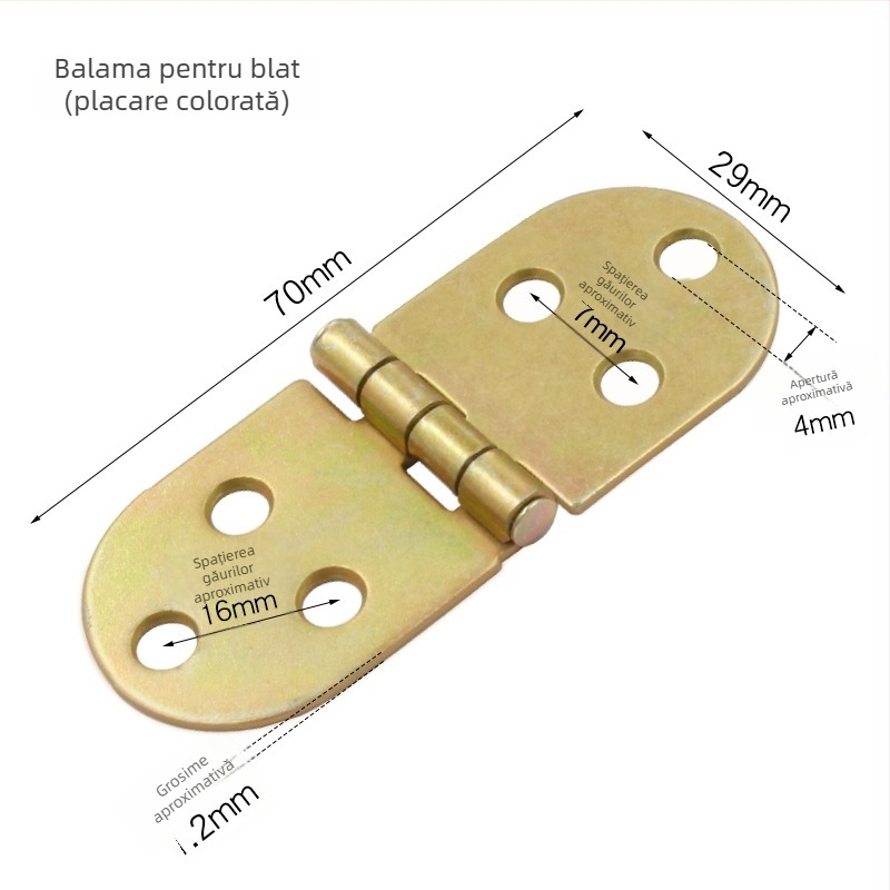 Balama pentru masă rotundă groasă, blat pliabil, model 3+6, material: aliaj de zinc/ oțel inoxidabil, finisaj lucios, stil modern minimalist