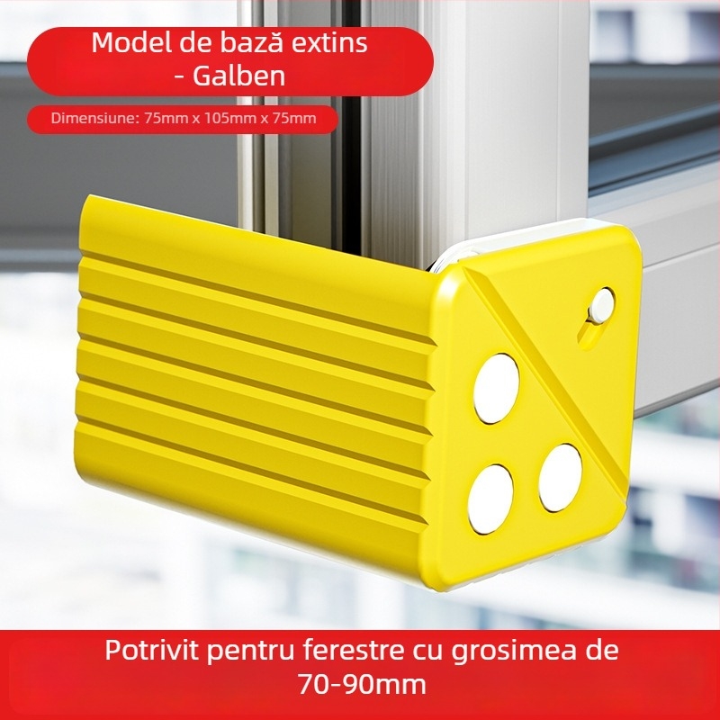 Protecție de colț din aluminiu pentru fereastră, cu acoperire completă, anti-coliziune, pentru ferestre cu deschidere interioară, set de protecție pentru uși și ferestre, cu magneți duali