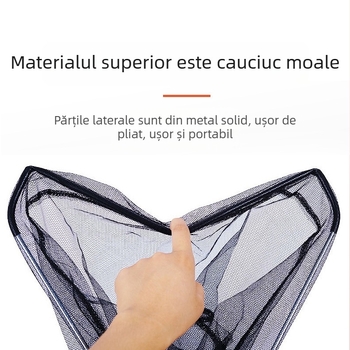Plasă de pescuit din nylon triunghiulară, pliabilă, telescopică, portabilă