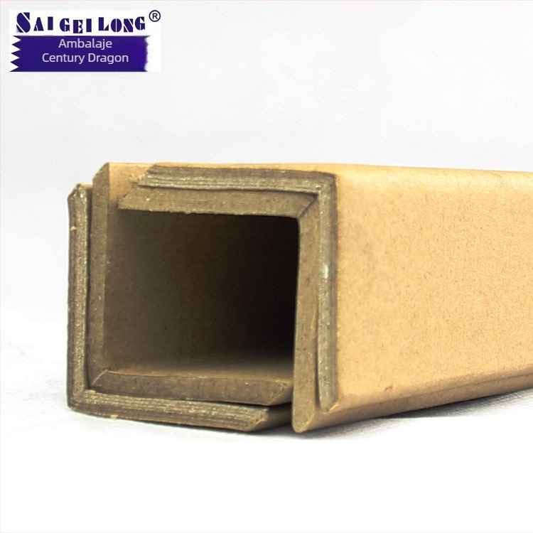 Protector de colț în formă de L din hârtie kraft — fabricare cu mașină de hârtie, logo tipărit, întărit