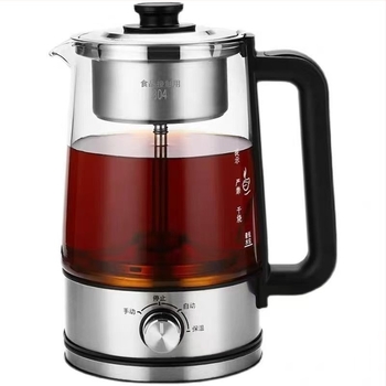 Ceainic automat din sticlă borosilicată, capacitate 1–1,5 L, 220 V, 500-1000 W, control mecanic