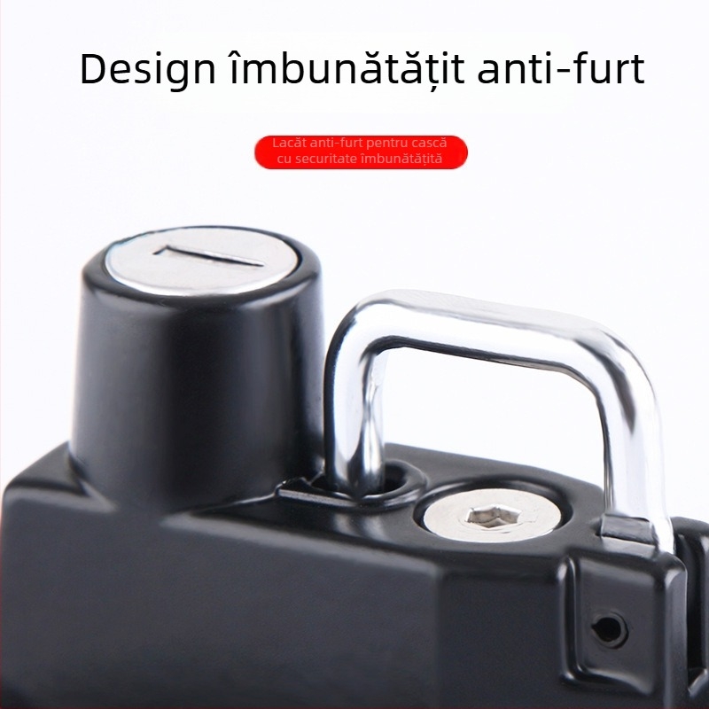 Lacăt pentru cască pentru motocicletă electrică — aliaj de aluminiu, model Dragon Head Handlebar Helmet Lock, potrivit pentru țevi de 24 mm, greutate 246 g, brand Nanke