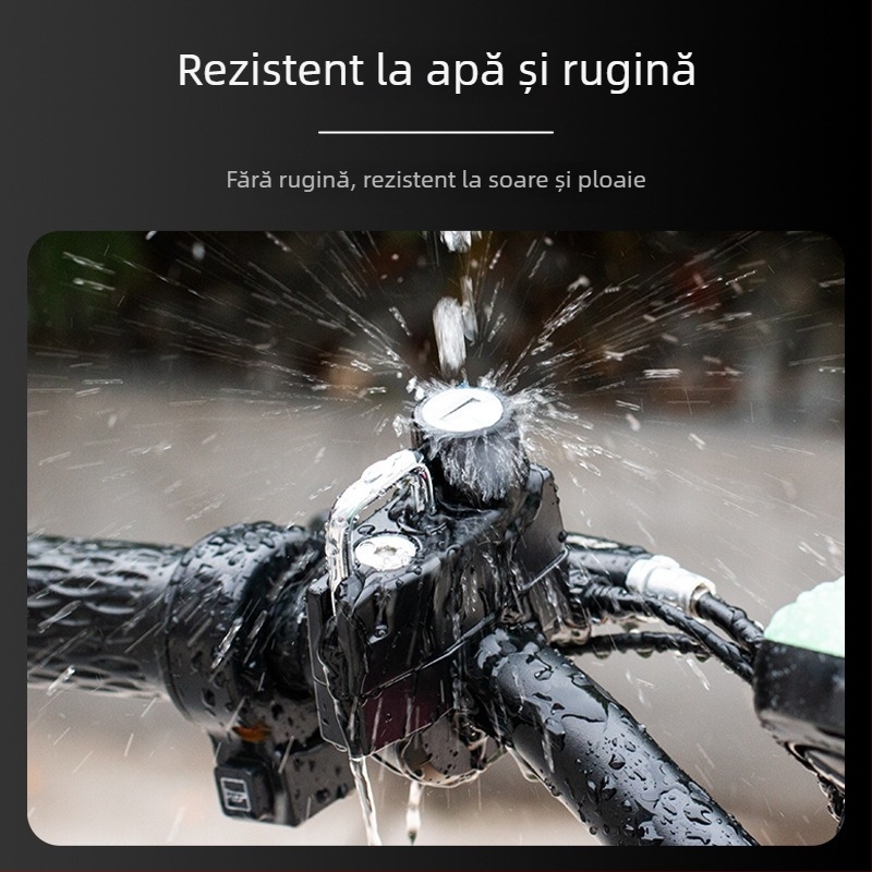 Lacăt pentru cască pentru motocicletă electrică — aliaj de aluminiu, model Dragon Head Handlebar Helmet Lock, potrivit pentru țevi de 24 mm, greutate 246 g, brand Nanke