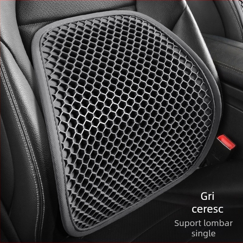 Perne de șezut auto cu gel respirabil în plasă, gel răcitor cu celule fagure și suport lombar