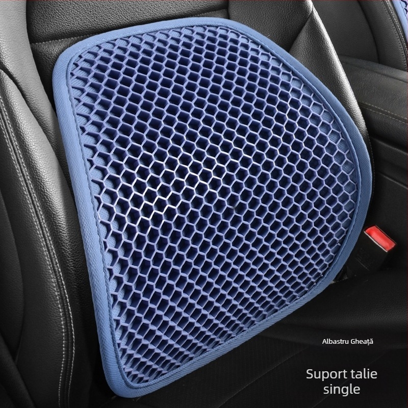 Perne de șezut auto cu gel respirabil în plasă, gel răcitor cu celule fagure și suport lombar