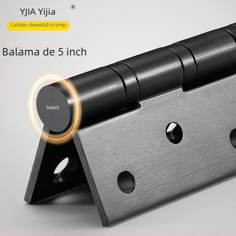 Balama pentru uși din oțel inoxidabil 201, plană, fără caneluri, pentru uși din lemn