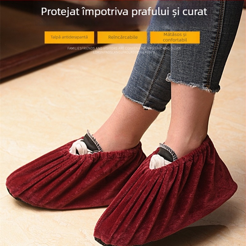 Capace de pantofi lavabile pentru interior – protecție împotriva prafului, potrivite pentru birou, școală sau casă
