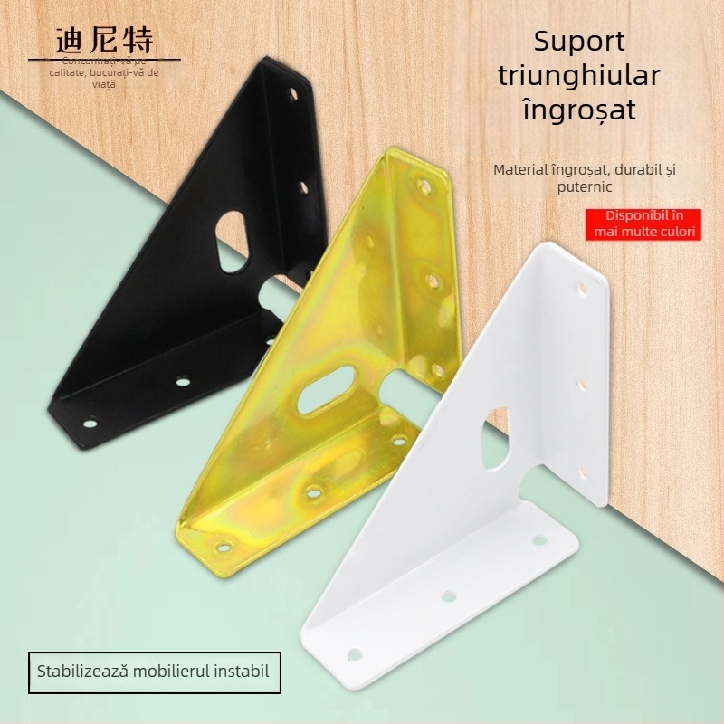 Queen bed angle brace – elemente metalice din oțel laminat la rece pentru conectare, stânga și dreapta, finisaj vopsit la cuptor