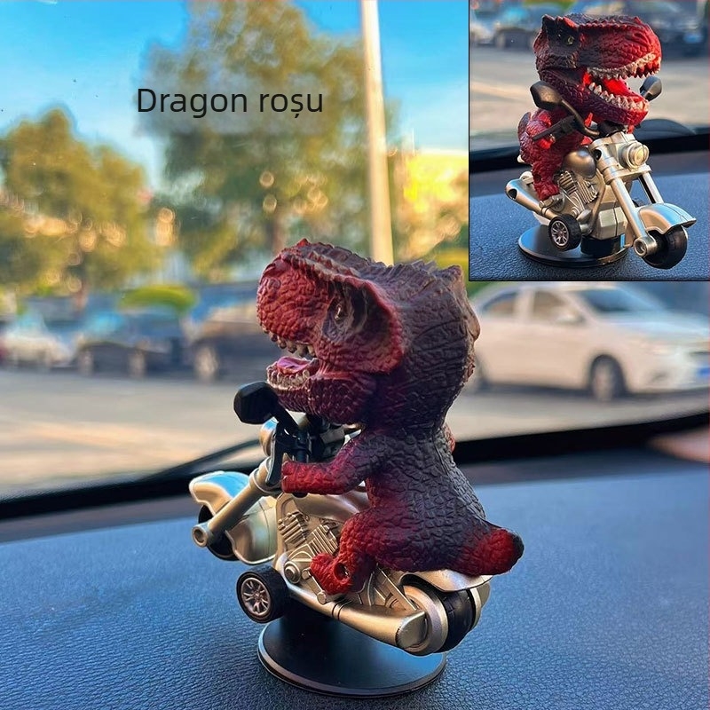 Ornament pentru interiorul mașinii cu motiful drift al dinozaurilor - model DF2, material plastic, marcă Group ch, fără logo