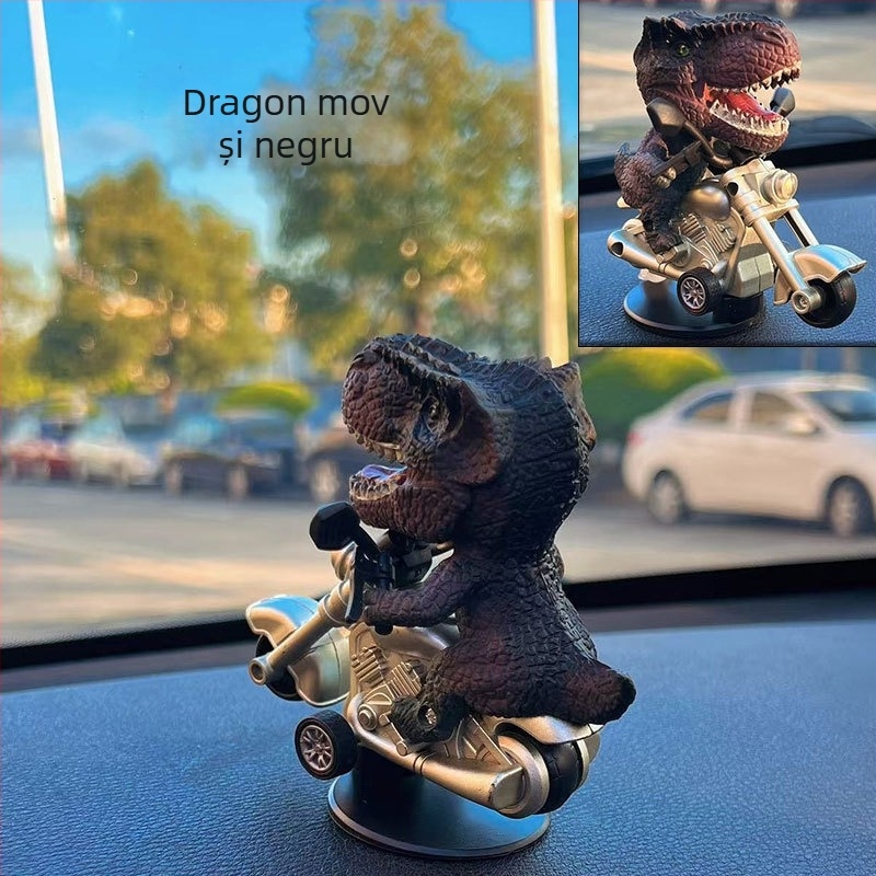 Ornament pentru interiorul mașinii cu motiful drift al dinozaurilor - model DF2, material plastic, marcă Group ch, fără logo