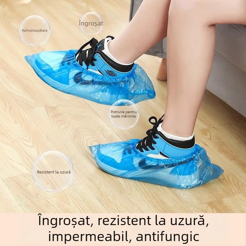 Coveruri de încălțăminte de unică folosință pentru interior, 5 mm grosime, material nețesut, rezistente la apă, antiderapante.