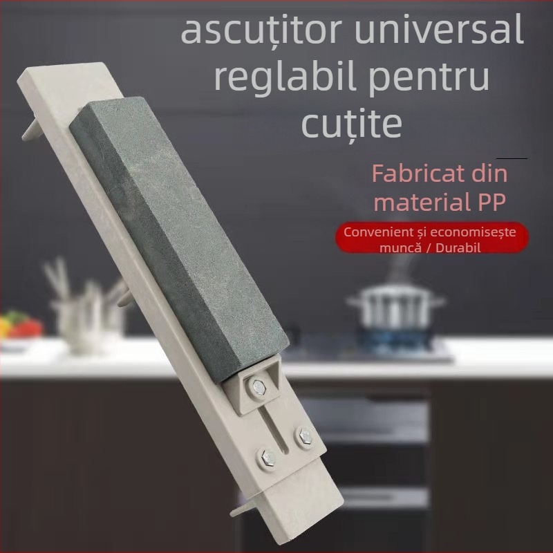 Suport pentru ascuțit cuțite, plastic, design îngroșat, reglabil sub chiuvetă, Li Zhe, stil Spania