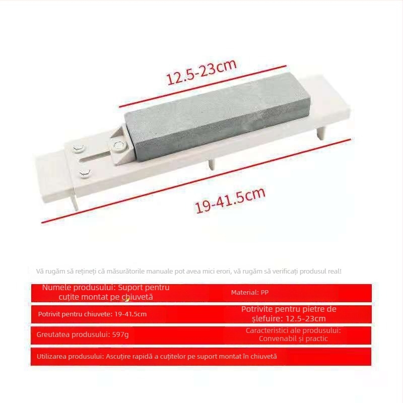 Suport pentru ascuțit cuțite, plastic, design îngroșat, reglabil sub chiuvetă, Li Zhe, stil Spania