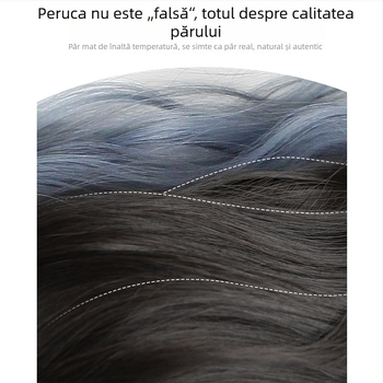 Perucă cu bucle bubble braid și coadă de cal, fibre rezistente la căldură, lungime medie spre lungă, aspect natural pentru doamne