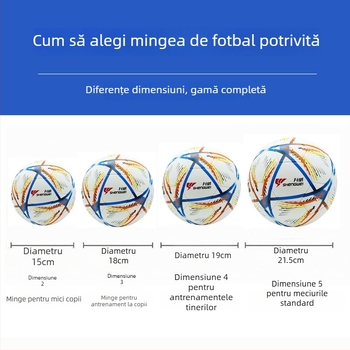 Shengwei minge de fotbal din piele PU pentru antrenament, pentru terenuri interioare/exterioare – cusături cu adeziv, model KS32S