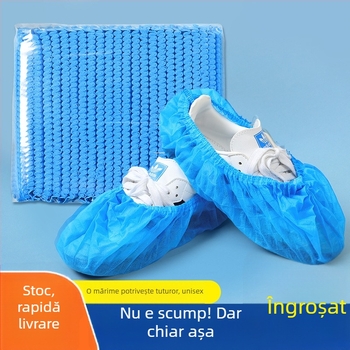 Coveruri de încălțăminte de unică folosință din material nețesut, groase, respirante, anti-derapare, protecție împotriva prafului; grosime 300 g; 100 buc./ambalaj; pentru uz casnic