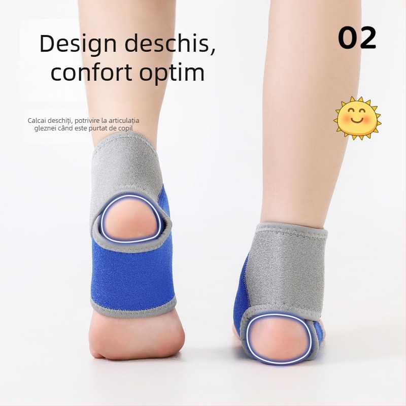 AB071 Protecție pentru glezna pentru copii, pentru sporturi în aer liber, țesătură OK compozită respirabilă, închidere Velcro, protecție anti-răsucire, pentru toate anotimpurile