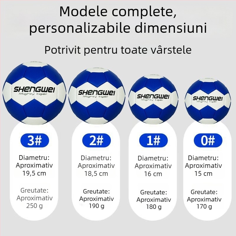 Minge de handbal nr. 0123 pentru copii, din cauciuc, personalizabilă cu siglă, potrivită pentru competiții ale elevilor din învățământ primar și grădiniță.