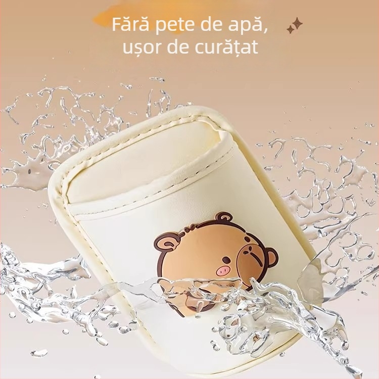 Suport din piele pentru pahar cu clips pentru scuter electric, fără prelucrare