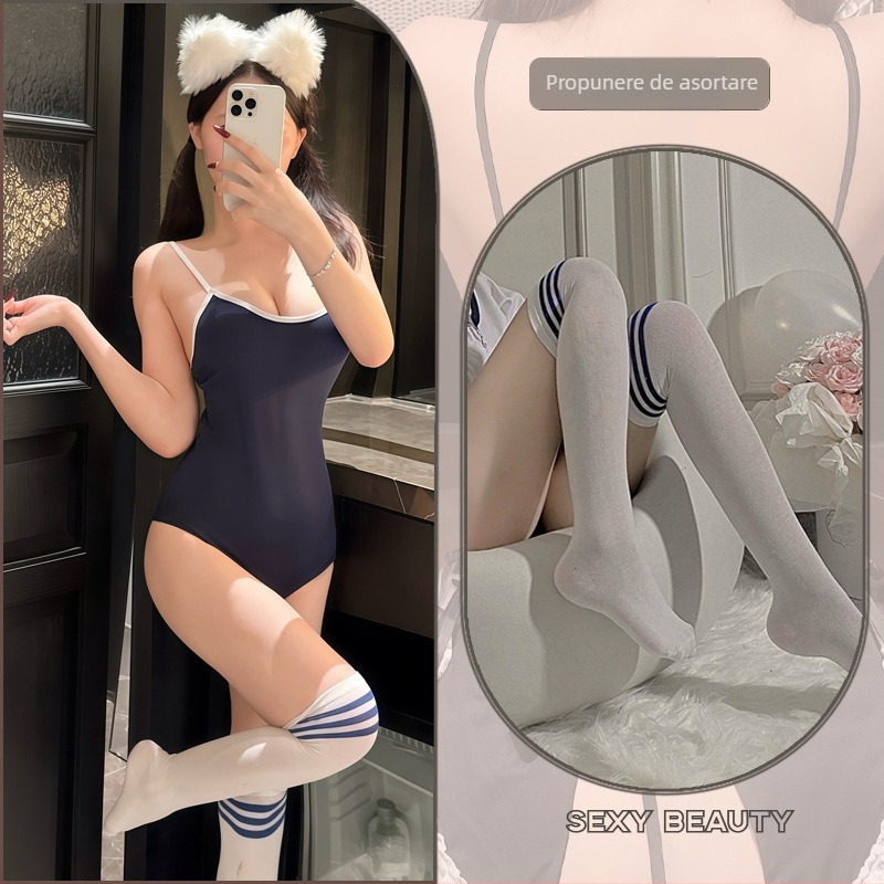 Pijamă și lenjerie cu bretele – stil japonez, poliester, unisex, primăvara 2025, cod produs 8255