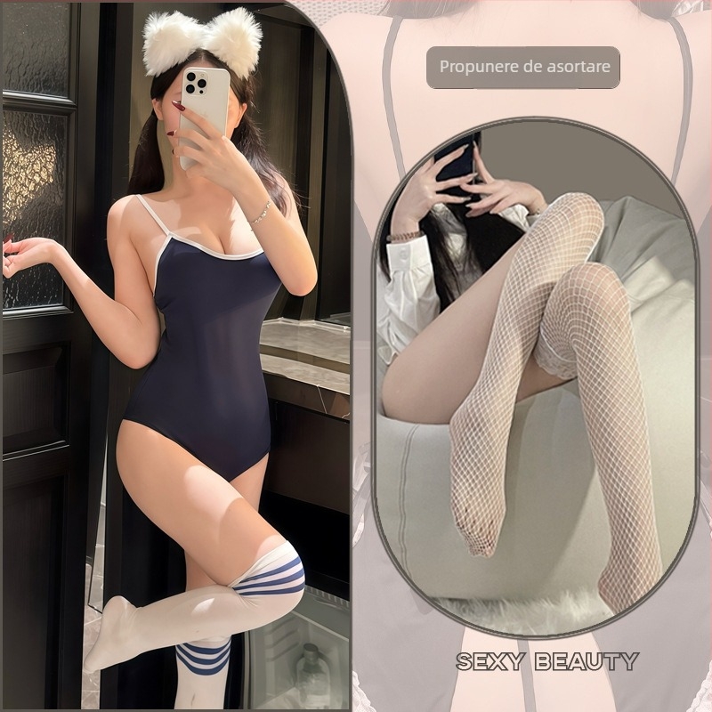 Pijamă și lenjerie cu bretele – stil japonez, poliester, unisex, primăvara 2025, cod produs 8255